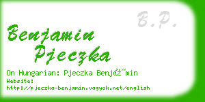 benjamin pjeczka business card